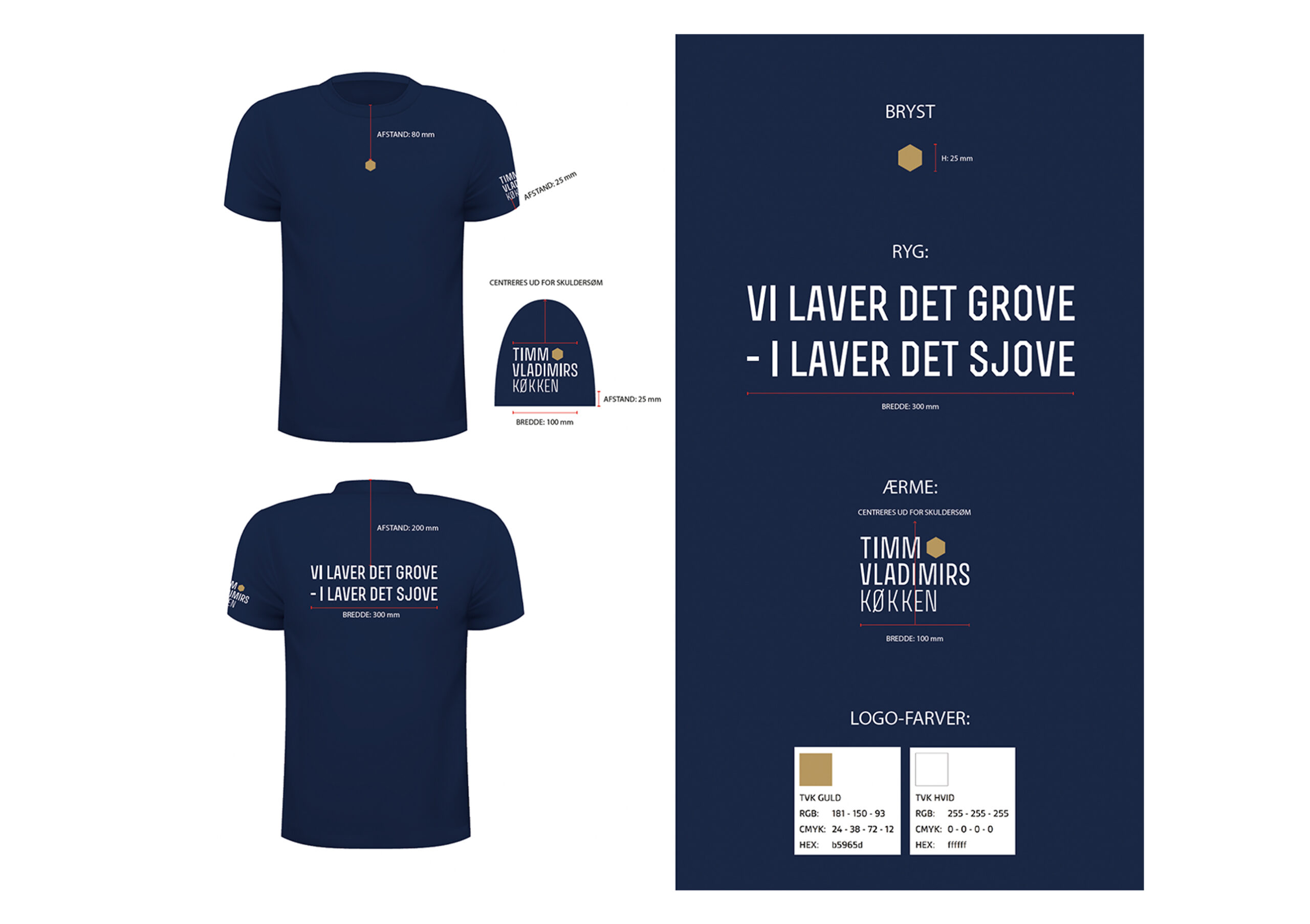 Timm Vladimirs Køkken forklæder og t-shirts
